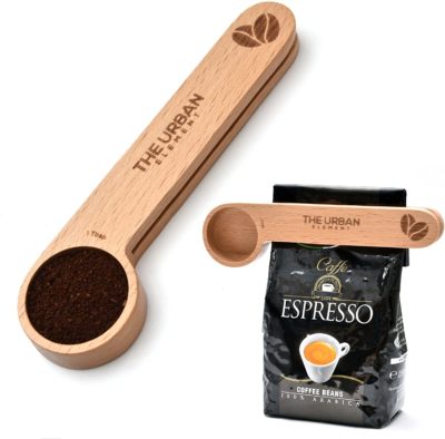 2 in 1 Wooden Coffee Scoop and Bag Clip